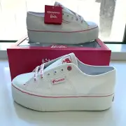 Superga 2790 Barbie Classic Platform Sneakers Low Top White Size 6.5 or 7 or 7.5