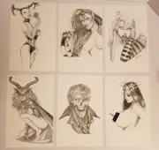Tarot Witch of the Black Rose * Character Print Set * Holly Golightly Art