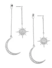 Silver Earrings for Women, Zinc Dangle Earrings, Long Earrings, Earrings for Wom