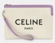 CELINE small Pouch/clutch with strap in TEXTILE WITH CELINE PRINT /CALFSKIN $740