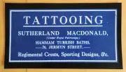 antique sutherland macdonald uk brit tattoo tattooing business card 8x14 print