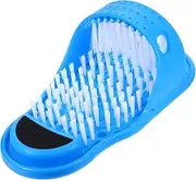TOVINANNA Dual Bristle Foot Scrubber Suction Cups Exfoliating Bath Slipper for Cleaning