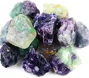 2lb/950g Rough Natural Fluorite Stone Raw Rainbow Fluorite Gemstone Crystal Rock for Cabbing,Tumbling,Cutting,Polishing,Lapidary,Healing Reiki,Jewelry Making and Home Decoration, stone