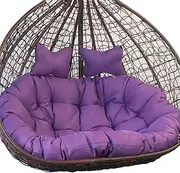 Outdoor Waterproof Hanging Egg Chair Cushion, 2 Seater Basket Chair Replacement, Thick Seat Cushion for Double Hammock Swing, Weather Resistant