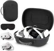 Hard Carrying Case for Meta Quest 3S/Quest 3/Quest 2 Vision VR Headset,Touch Con