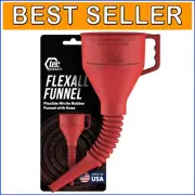 FlexAll Long Flexible Oil Funnel with Hose - Durable Nitrile Rubber Design
