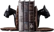 Book Ends Black Leopard Bookends Decorative Resin Book Stopper for Shelves Stylish Book Shelf Accessory for Table Center Piece Office Decor
