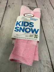 Thorlos Kids Snow Socks Size 13.5-4.0 Youth Pink Comfortable New With Tags