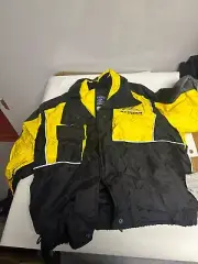 ICE RIDER MUSTANG JACKET (PFD) Model# MJ6266 Size 14 BLACK/YELLOW/SILVER