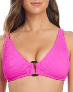 Bleu Rod Beattie Textured V Neck Bikini Top