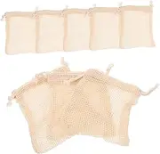 BIUDECO 8pcs Vibrant Cotton Soap Storage for Handmade Soap Bathing Pouches Making Portable Lightweight Random Color