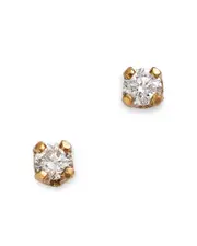 Bloomingdale's Fine Collection Children's Diamond Solitaire Screw Back Stud Earrings in 14K Yellow Gold, 0.04 tcw