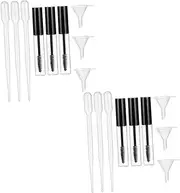 HAKIDZEL 2Sets Refillable Tubes with Funnels Plastic Eyeliner and Mascara Containers Leak Design for Essential Oils and Liquid Storage for Travel