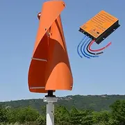 2000W-2500W Wind Turbine Power Generator Kit 12V / 24V / 48V Vertical Wind Power Turbine Generator Kit with MPPT Controller, 3-Phase Permanent Magnet Maglev Generator, for Outdoor,2500w,12V