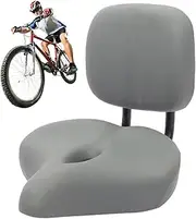 Bike Seat with Back Rest - Bicycle Passenger Seat, Extra Wide Bike Seat, Shock Absorbing Memory Foam Seat | Comfortable Bike Seat with Rear Bracket, Passenger Seat Made of