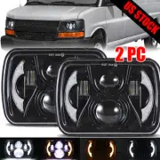 Pair 7x6'' 5x7" LED Headlights Hi/Lo For Chevy Express 1500 2500 3500 Cargo Van (for: Jeep)