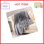 KMUSET Fleece Blanket Throw Size Grey Lightweight Super Soft Cozy Luxury Bed Bla