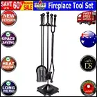 Grillz Fireplace Tool Set Fire Place Tools Poker Brush Shovel Stand Tongs New