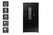 Kogan 551L Side by Side Fridge with Water Dispenser (Black Stainless Steel)