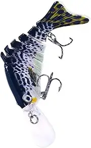 Fishing Lures,Hard Fish Baits for Trout | Long Tongue Board, Multi-Jointed Artificial Lures for Bass Trout Walleye Catfish Pikes
