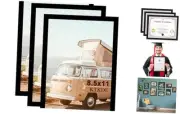 8.5x11 Picture Frame Black Certificate Document Frame 3 Pack Diploma Frames,