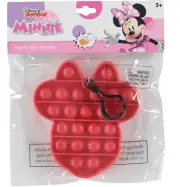 Minnie Mouse Head Popper Fidget Keychain
