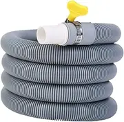 Drain Hose 2M Universal Washing Machine Drain Extension Pipe Durable PP Washer Dryer Drain Hose for Washing Machine Dishwasher(Gray-1PC)