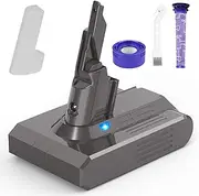 【V7】 4600mAh Battery Replacement for Dyson V7 Battery 21.6V Compatible with Dyson V7 Animal Cordless Stick Vauum V7 Motorhead Pro V7 Trigger V7 Animal V7 Car+Boat,with 2 Filter & 1 Brush