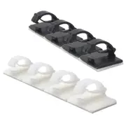 100X Cable Clips Holder Tidy Adhesive Home Car Wire Tie Fixer Drop Clamp Cord