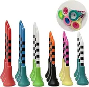 Professional Plastic Golf Tees, 50 Pack, 2 Sizes (3-1/4Inch ，2-3/4Inch), Mixed Colours