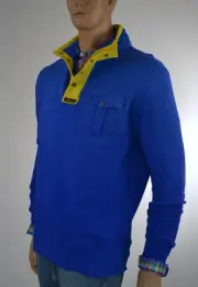 Ralph Lauren Mens Royal Blue Half-ZipPullover/ Ralph Lauren Logo -L-NWT-$185.00