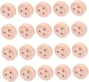 Kisangel 20pcs Mini Pulley for Crafts Art Craft Accessories for DIY Ship Models Wood Pulley Playthings for Creative Projects