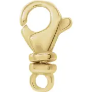 11mm EXTRA SMALL 14k Solid Yellow Gold Swivel Lobster Trigger Clasp ITALY