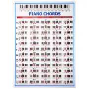 Piano Chords Chart Key Music Graphic Exercise Poster Stave Piano Chord7111