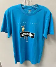 Aqua Herbert Aguilar Un Guey Va a mi Lado Blue Shirt Size Medium NWT