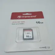 #S) Transcend 300S 16G SDHC/ SDXC C10 UHS-I SD Memory Card Camera 4K HD