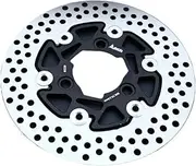 TKTGNVNZKA 1 PCS Aluminum alloy Floating disk motorcycle brake disc brake pads 220mm/260mm Rapid cooling motorcycle rear disc brake(Black 220mm)
