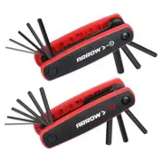 ARROW 17PC Folding Allen Wrenches Set SAE Metric Hex Key Set Allen Key Multitool