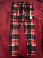 Plus Size Girls Plaid Fleece Leggings From Thereabouts Size 14.5-16.5