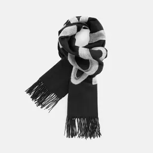 【ALLSAINTS】RAE LOGO 羊毛圍巾Black WV506Z