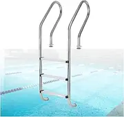 Swimming Pool Step,2/3 Tread Stainless Steel Pool Ladder,Easy to Climb,Entry and Exit Easier Pool Steps(3steps)