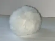 Pepperell Faux Fur Pom With Loop-White Key Chain Furry