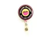 Instant Human Just Add Coffee 24" Retractable ID Badge Holder Reel