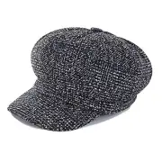 Women's Newsboy Caps Paperboy Gatsby Cabbie Painter Cap Hats Black