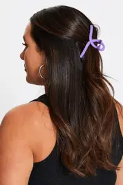 Purple Matte Swril Claw Clip