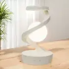 Creative Table 3D LED Lamp with Wireless Phone Charger Floating Moon Table Lamp