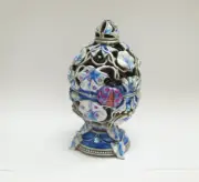 Blue Leaf Egg Jewelry Trinket Box Black Friday Sale