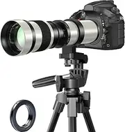 Telephoto Lens - F Lens for Nikon, 420-800mm f/8.3 Manual Zoom Lens for Nikon D3500 D850 D7500 D5600 D3400 D500 D7200 D5500 D750 D810 D3300 D5300 D610 D7100 D5200 D600 D3200 D800 SLR Camera Lenses