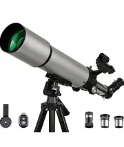 Telescope, GALAEYES 90mm Aperture 500mm FL AZ, w/Stargazing app, Telescope for