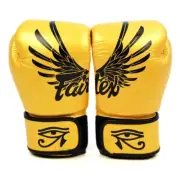 FAIRTEX Boxing Gloves Gold Tight-Fit Falcon Wing BGV1 MuayThai Fight Workout Gym